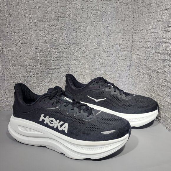 Hoka One One Bondi 9 Men's Size US 12D Black White Athletic Running Sneakers. - Picture 6 of 15